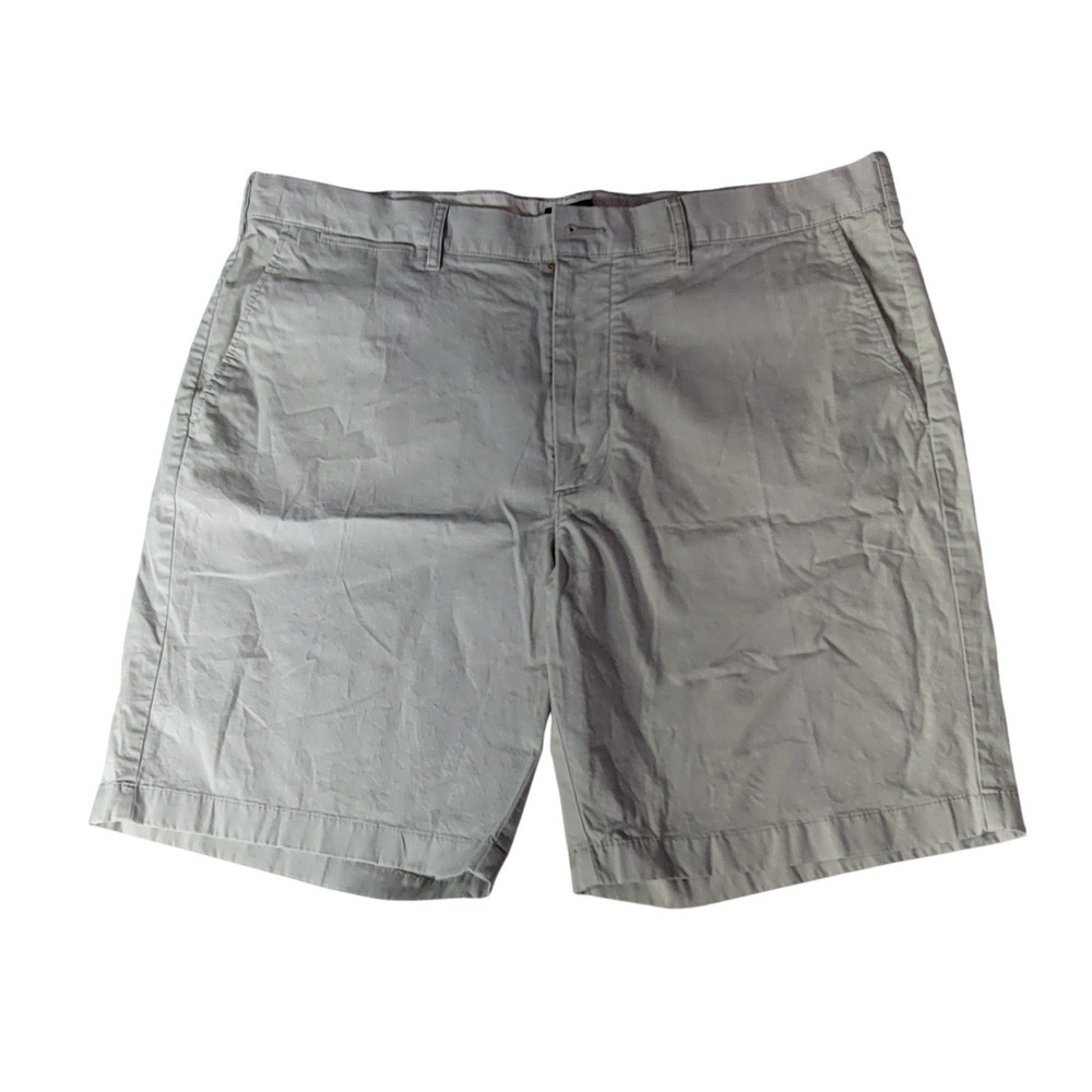 J.Crew Mens Chino Shorts Size 38 Stone Gray 9 Inch Inseam Cotton Flat Front